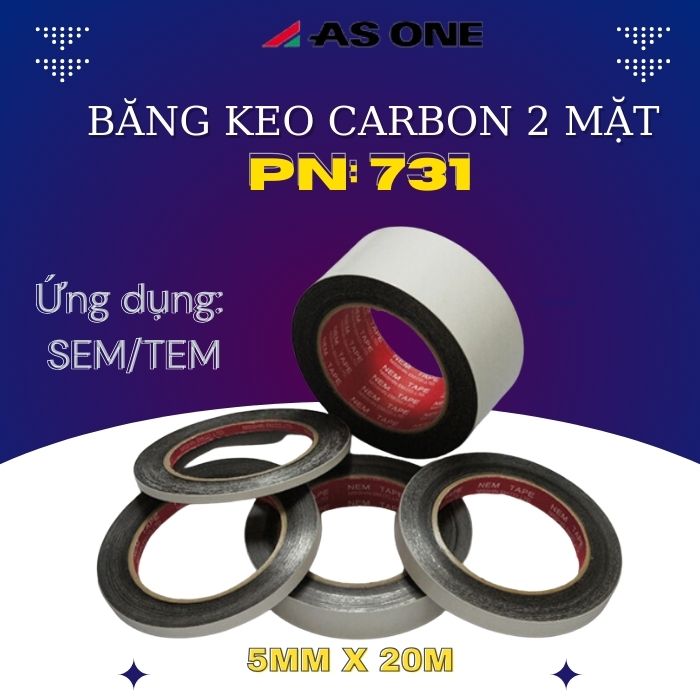 Băng dính carbon 2 mặt | 5mm x 20m