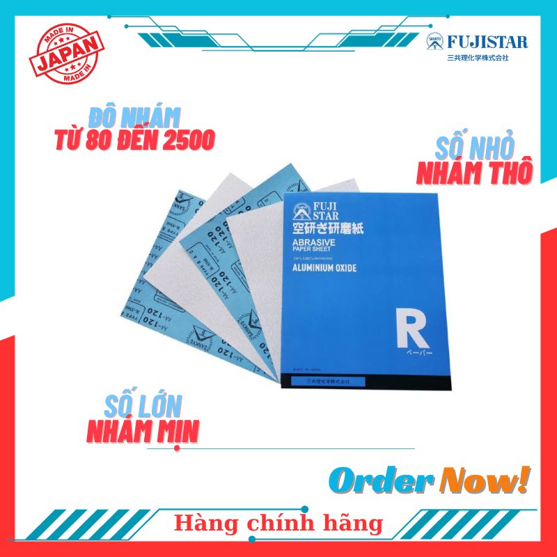 Giấy nhám tờ 150 Sankyo - Fuji star - Nhật Bản