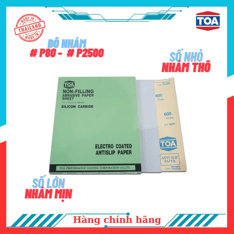 Giấy nhám tờ 80 Toa trắng - Nhật Bản